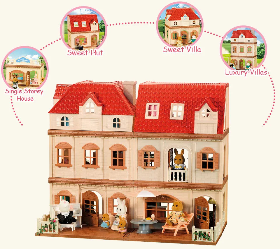 Forest Family Dream Dollhouse Villa – 3-Storey Playset
