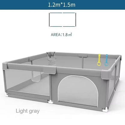IMBABY Baby Playpens Light Gray Corralito for Baby Playground with Pull Ring Child Safety Barrier Fence Ball Box Game Playpen