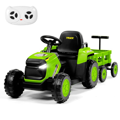 12V Kids Electric Tractor Ride-On with Detachable Trailer