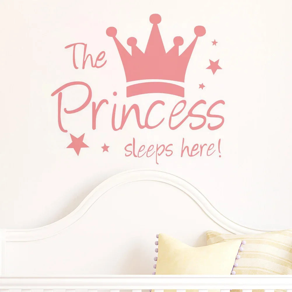 “The Princess Sleeps Here” Wall Sticker – Sweet Royal Touch