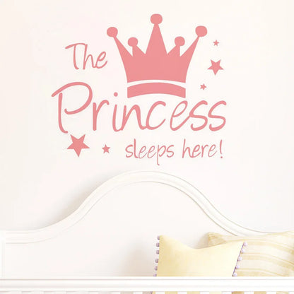 “The Princess Sleeps Here” Wall Sticker – Sweet Royal Touch