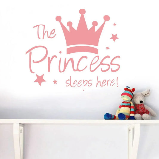 “The Princess Sleeps Here” Wall Sticker – Sweet Royal Touch