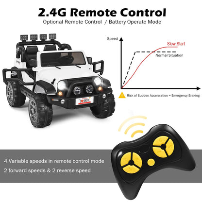 12V 2-Seater Kids Electric Ride-On Truck with Remote Control