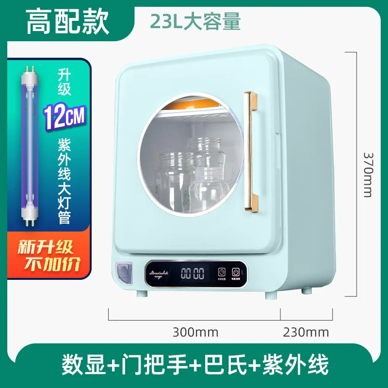 Baby Bottle Sterilizer with Pasteurization, 23L UV Disinfection Cabinet, Multi-functional Disinfection Pot for Baby Accessories