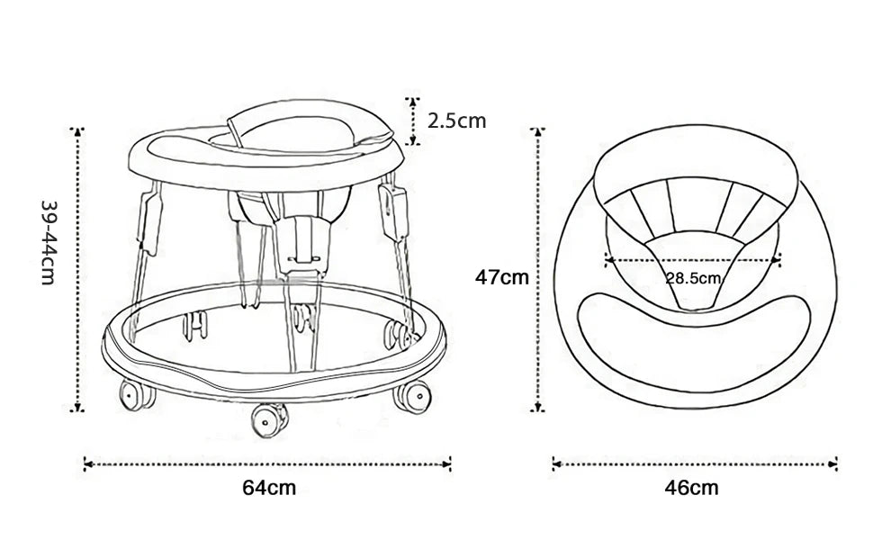 SmoothRide Adjustable Baby Walker – Safe First Steps Made Easy