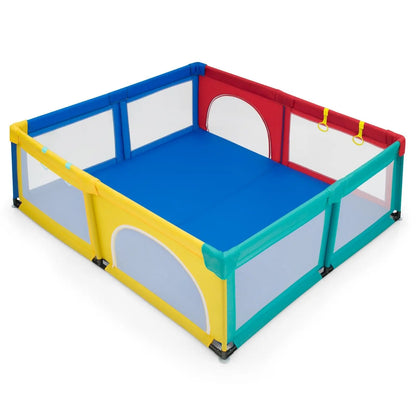 BabyBlush Large Portable Baby Playpen with 50 Ocean Balls