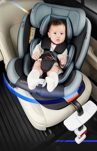 Child Car Safety Seats with ISOFIX for Baby Adjustable 360 Rotating Direction Angle 0-12 Years Suitable Car Seat with Footrest