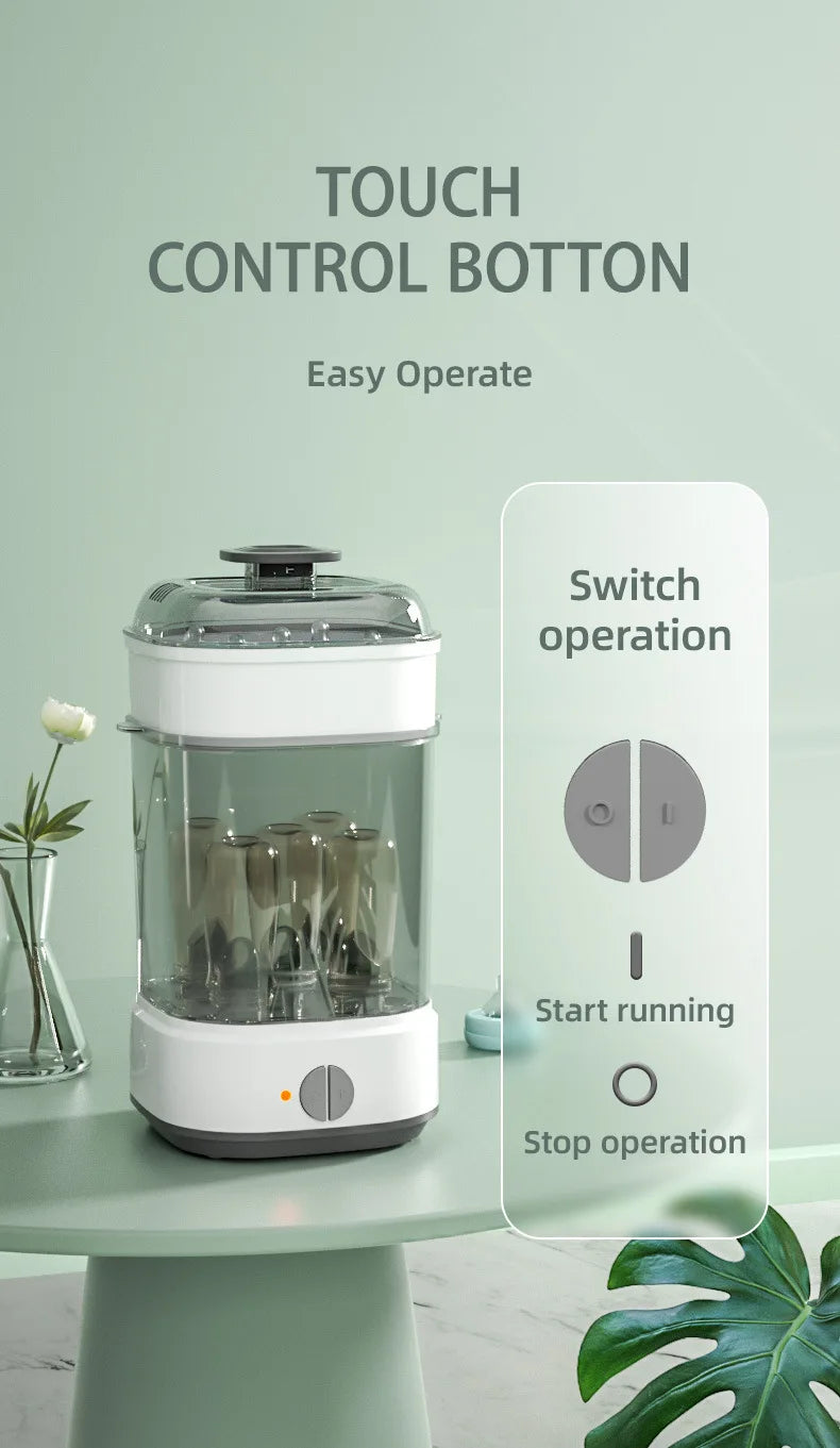 Baby Electric Steam Bottle Sterilizer Feeding Bottle Sterilizers Milk Warmer Electric Kid Bottle Sanitizer with Timer