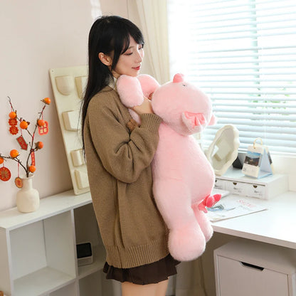 Pink Pig Soft Stuffed Plush Toys Lie Down Cute Pig Dolls Love Tail Cushion Stuffed Plushies Valentine's Day Gifts For Girls