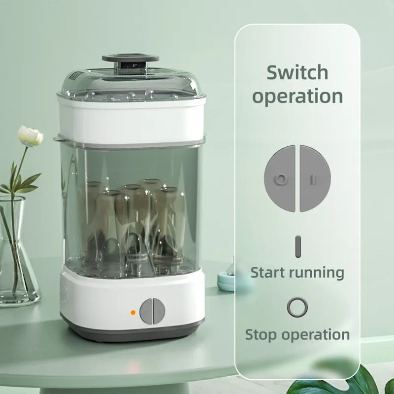 Baby Electric Steam Bottle Sterilizer Feeding Bottle Sterilizers Milk Warmer Electric Kid Bottle Sanitizer with Timer