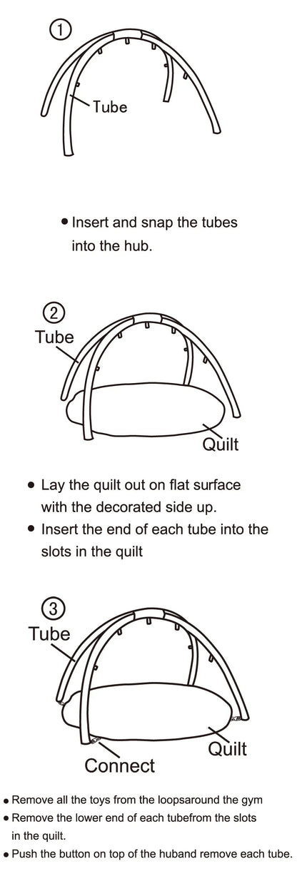Baby Play Gym Play Mat Tummy Time Fitness Frame Activity Rack with 5 Detachable Toys Newborn Sensory Skill Development Kids Rug