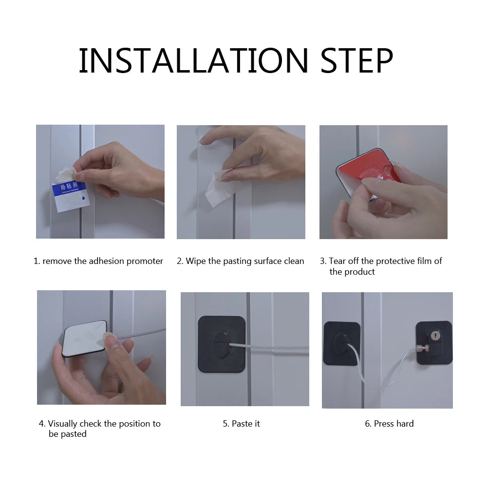 Baby Child Safety Lock Window Refrigerator Opening Security Cable Door Lock For Kids Safety Protector Protection Child Safety