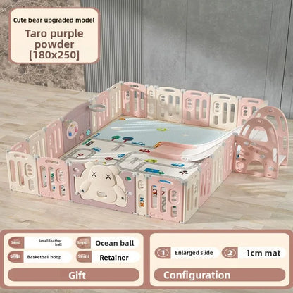 Kids Indoor Safety Playpen Foldable Baby Barrier Slide Swing Fun Activity Center Toddlers Home Use Secure Protective Play Area