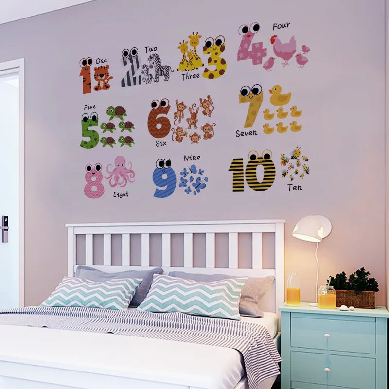 Kids 3D Number Learning Wall Stickers – Fun Meets Education