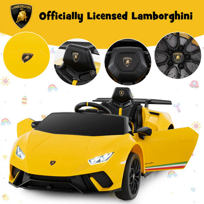Licensed Lamborghini 12V Kids Electric Ride-On Car – Yellow