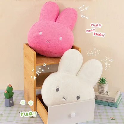 Kawaii Miffy Plush Pillow Cute Sweet Doll Toy Creative Room Decoration Cartoon Ornament Birthday Christmas Gift