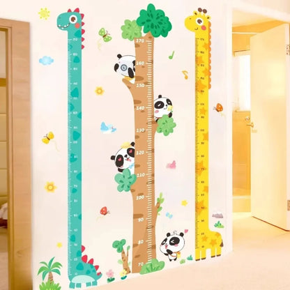 Grow With Me Animal Height Chart Wall Stickers