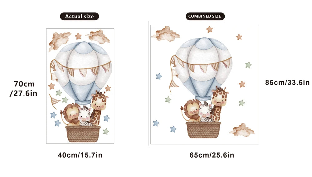 Safari Balloon Wall Stickers – Create a Dreamy Nursery