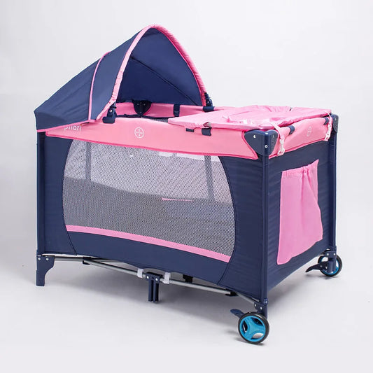 Portable Foldable Baby Crib & Playpen with Mosquito Net (0–3 Years)