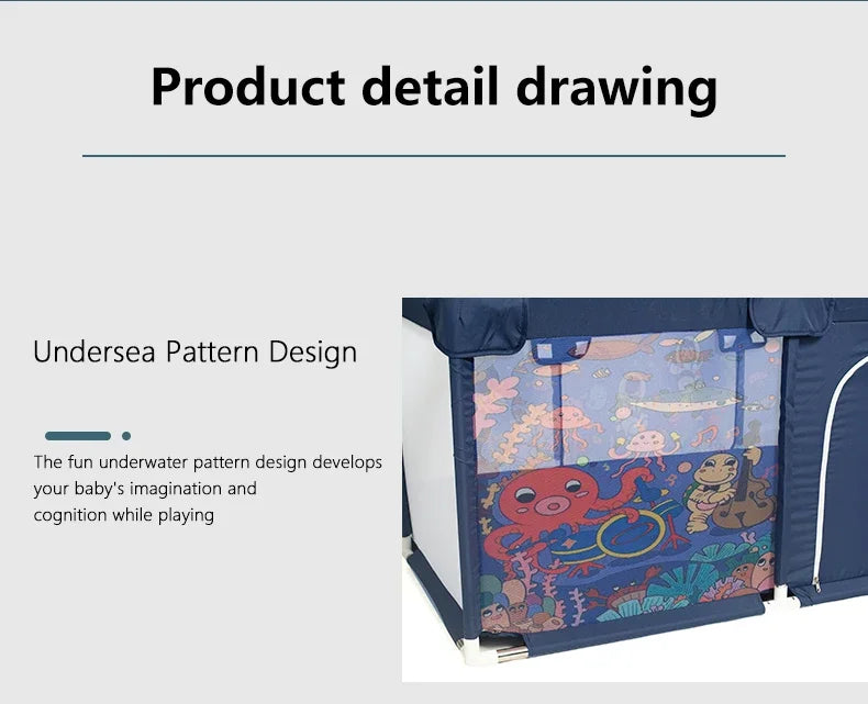 IMBABY Baby Playground Large Baby Playpen Machine Washable Baby Activity Fence Ball Pool Games Playpen for Child Safety Barries