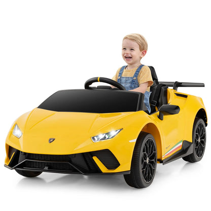 Licensed Lamborghini 12V Kids Electric Ride-On Car – Yellow