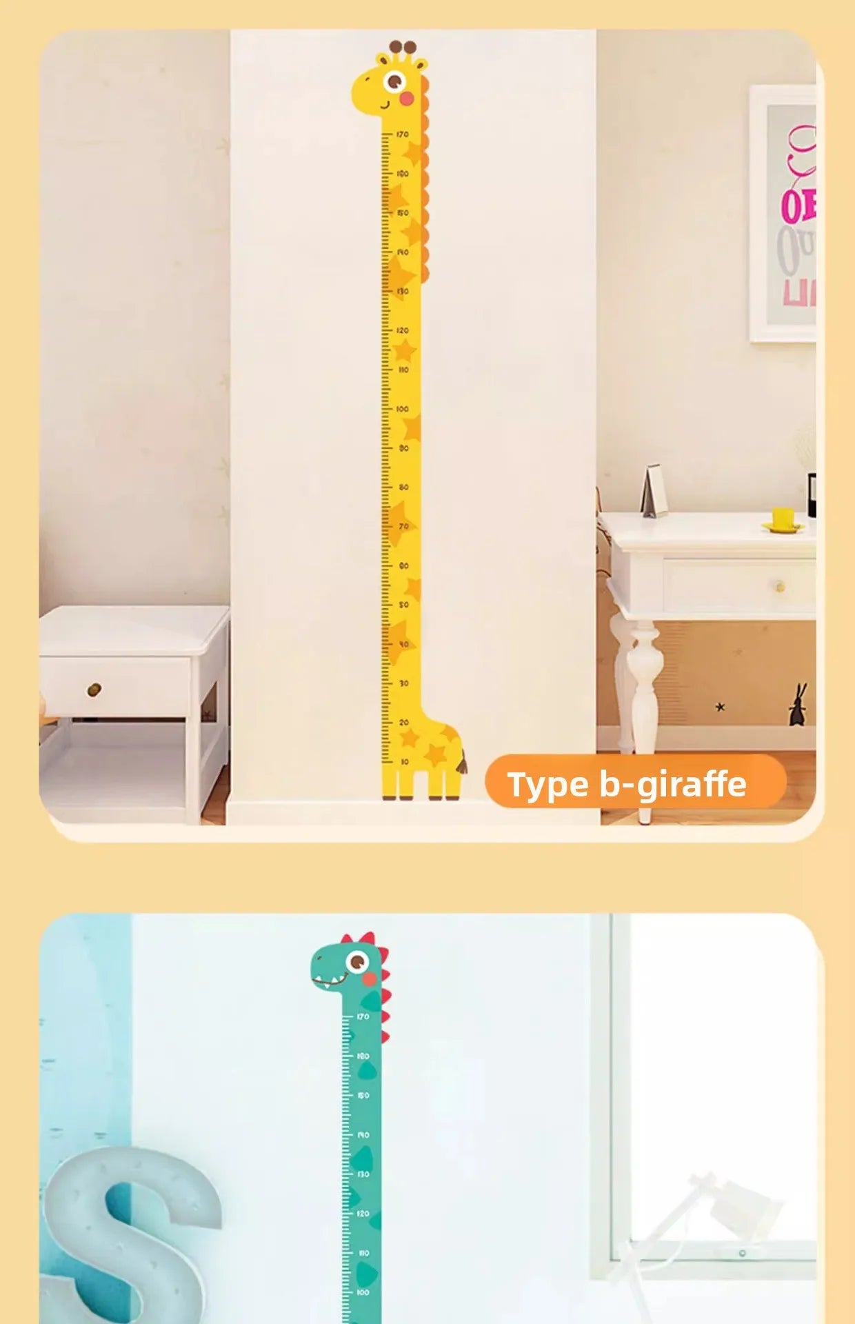 Grow With Me Animal Height Chart Wall Stickers