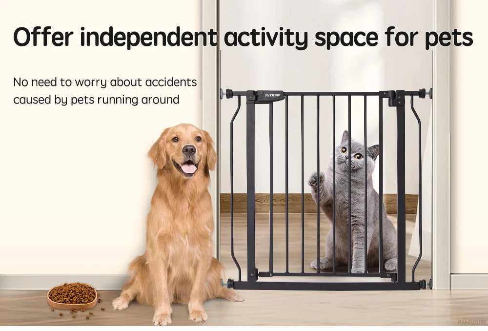 75~147cm Fence Playpen Baby Gate Children's Safety Barrier Stair Security Door for Dogs Pressure-mounted Baby Safety Gate