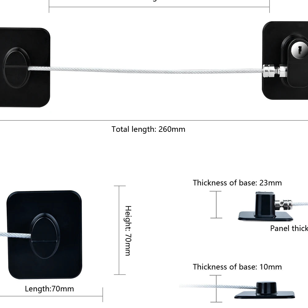 Multi-Purpose Baby Safety Cable Lock – Strong, Flexible Protection