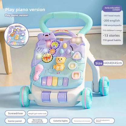 Anti-Tip Baby Walker Push Cart Toy for Learning to Walk 3-18 Months Hand Push Step Assisting Child Development Products