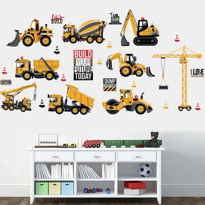 Construction Vehicles Wall Stickers – Build a Fun Adventure Room