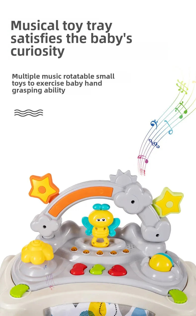 Anti-rollover Children's Multi-functional Baby Walker Baby Trolley with Musical Walker
