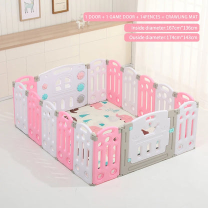 BabyBlush Large Baby Activity Playpen with Slide & Free Mat