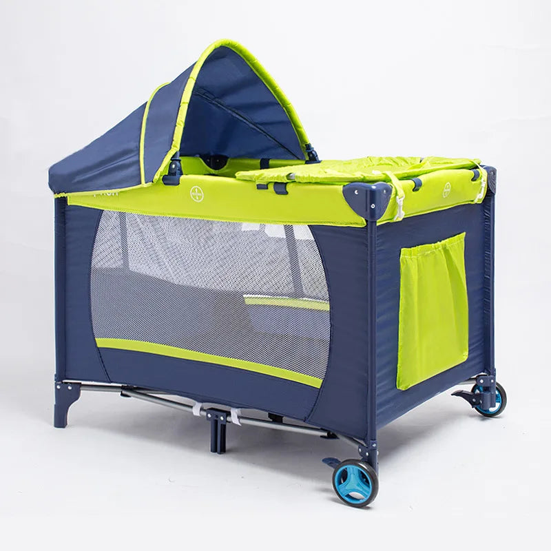 Portable Foldable Baby Crib & Playpen with Mosquito Net (0–3 Years)
