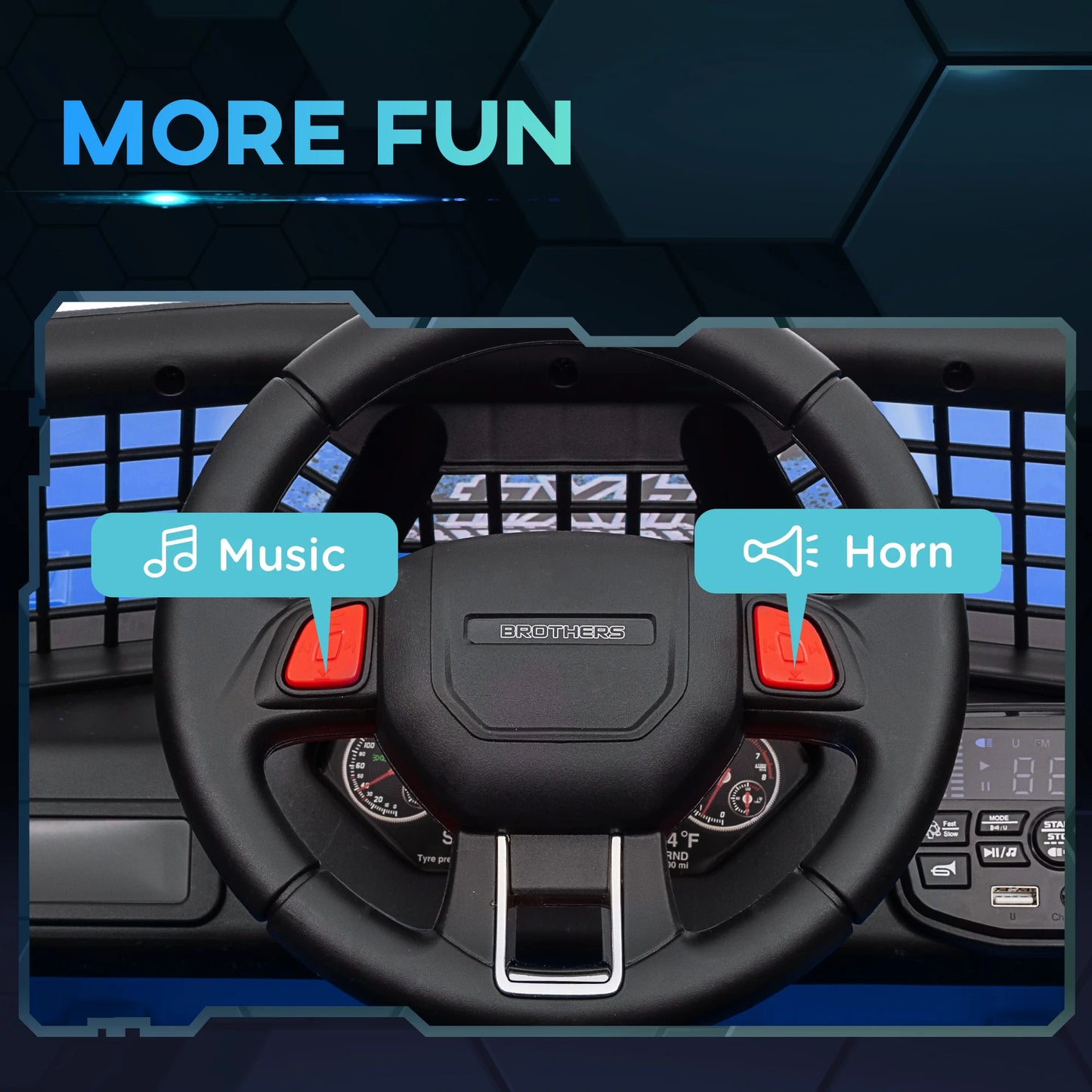 12V Kids Electric Ride-On Truck with Suspension