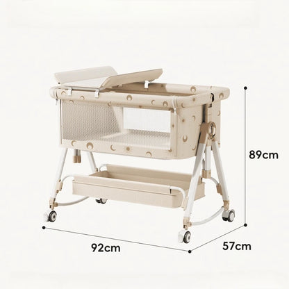 Portable Foldable Baby Bassinet with Wheels