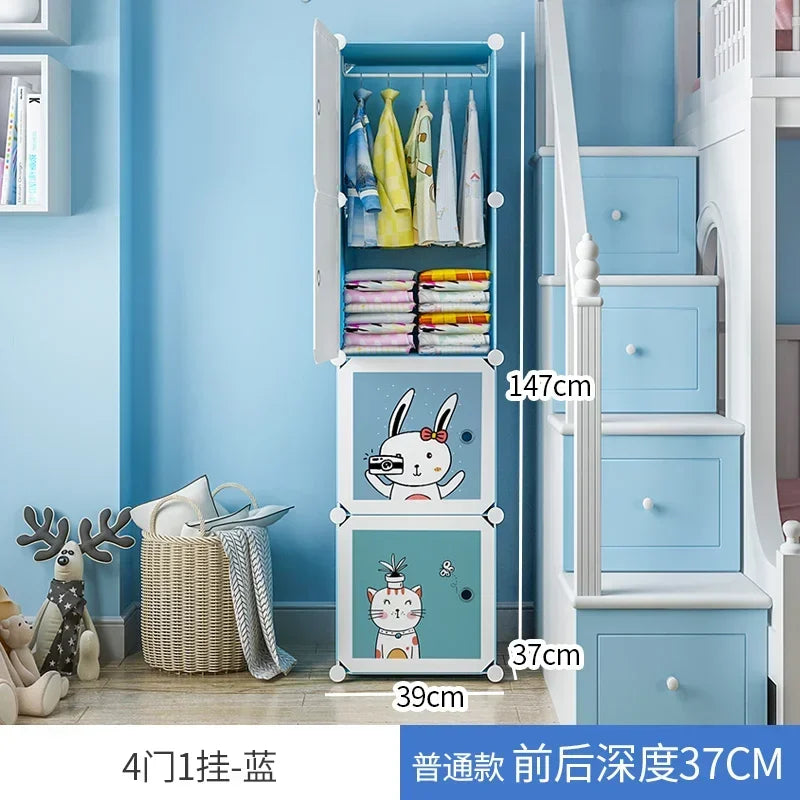 Baby Storage Organizer Wardrobe Dressers Closet Cube Wardrobe Plastic Armarios Para Sala De Estar Bedroom Furniture LQXP