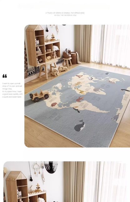 Children Room Carpet Living Room Study Toy Reading Area Baby Crawling Carpet Play Anti Fouling Anti Slip Rug Baby Playing Mat