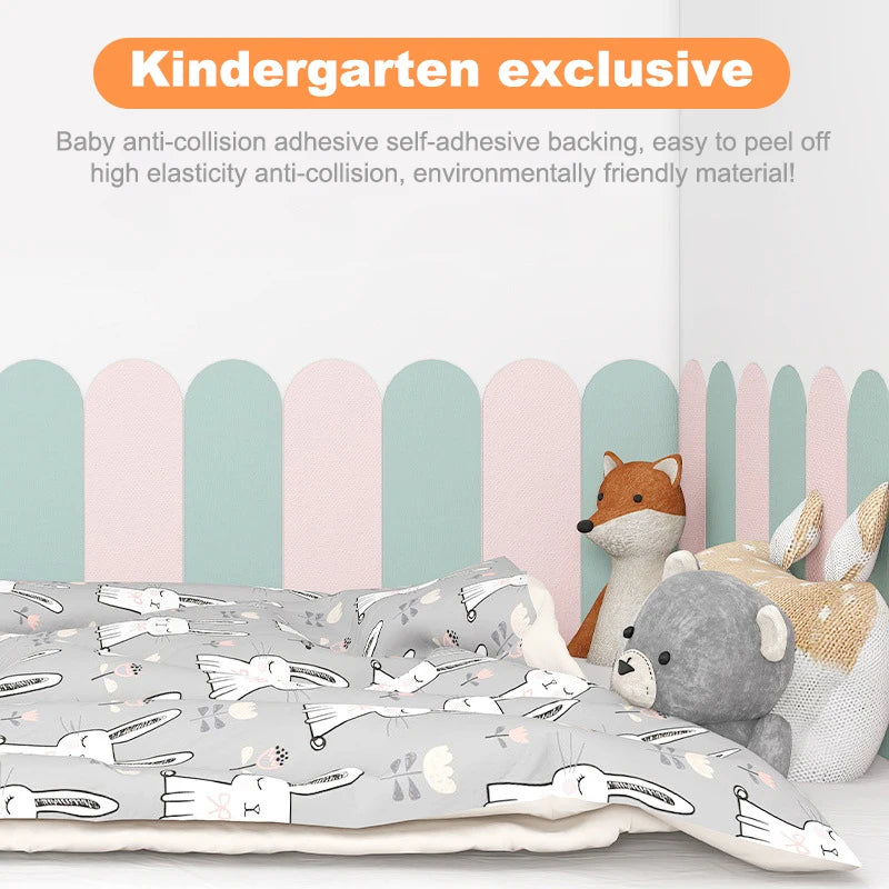 10PCS Self Adhesive Environmental Friendly Anti-Collision Soft Package Wall Sticker Skirt Kids's Room Surround Protection Board