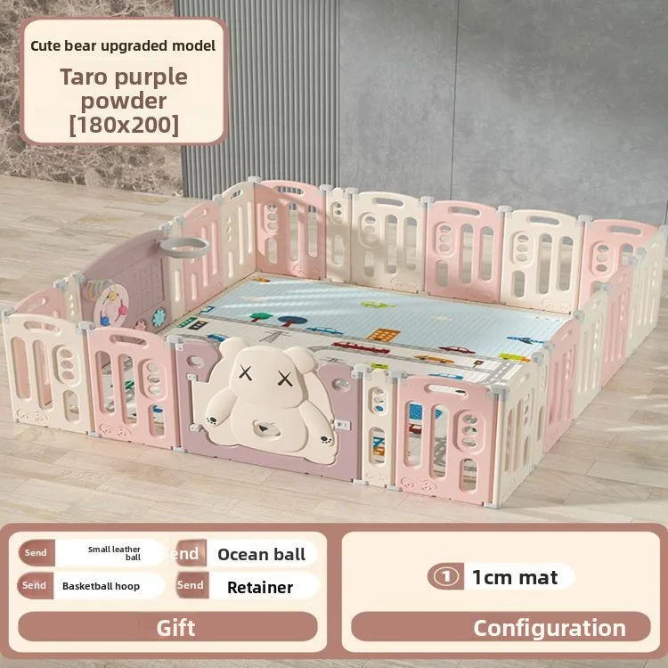 Kids Indoor Safety Playpen Foldable Baby Barrier Slide Swing Fun Activity Center Toddlers Home Use Secure Protective Play Area