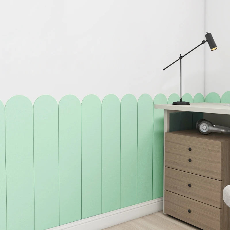 10PCS Self Adhesive Environmental Friendly Anti-Collision Soft Package Wall Sticker Skirt Kids's Room Surround Protection Board