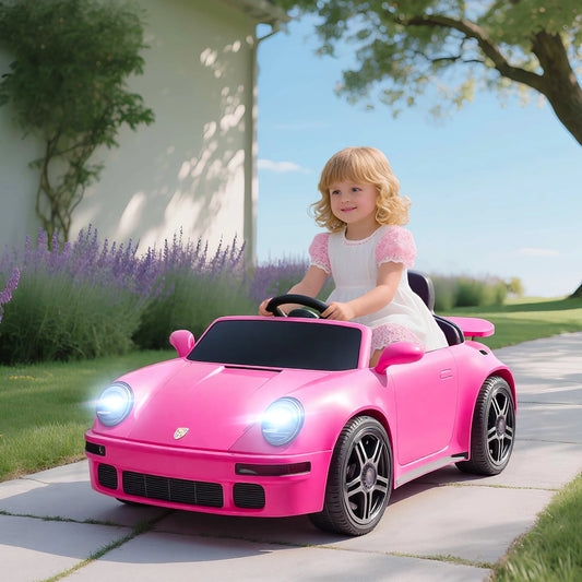 BabyBlush Pink Electric Ride-On Sports Car with Remote Control