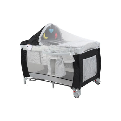 Multifunctional Newborn Baby Crib with Diaper Table & Mosquito Net