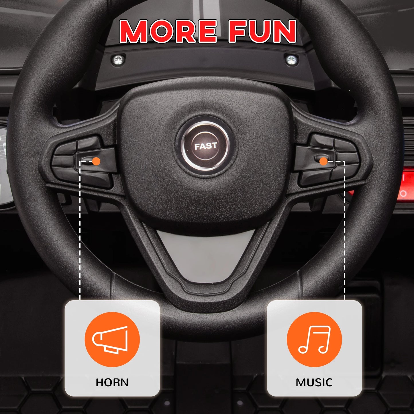 12V Kids Electric UTV Ride-On Truck with Lights & USB