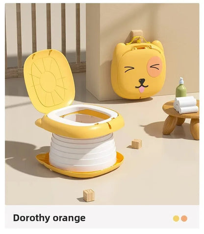 Portable Folding Children's Toilet Trainer for Outdoor Camping Car Travel Emergency Urinal Basin Baby Training Seat