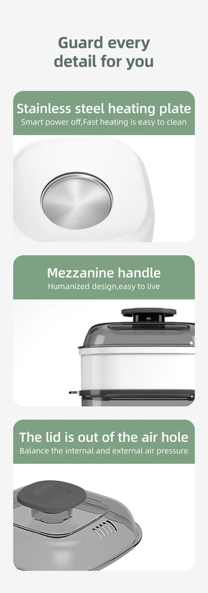 Baby Electric Steam Bottle Sterilizer Feeding Bottle Sterilizers Milk Warmer Electric Kid Bottle Sanitizer with Timer