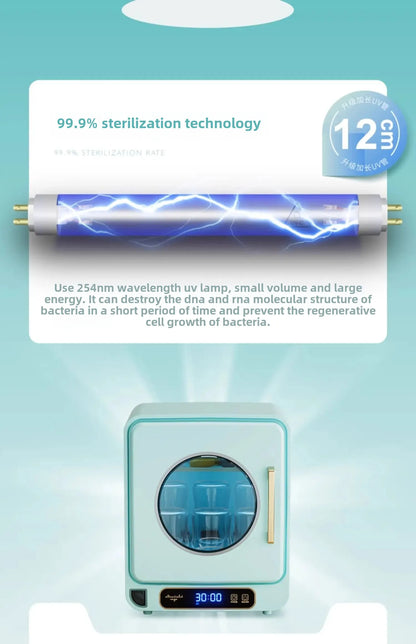 Baby Bottle Sterilizer with Pasteurization, 23L UV Disinfection Cabinet, Multi-functional Disinfection Pot for Baby Accessories