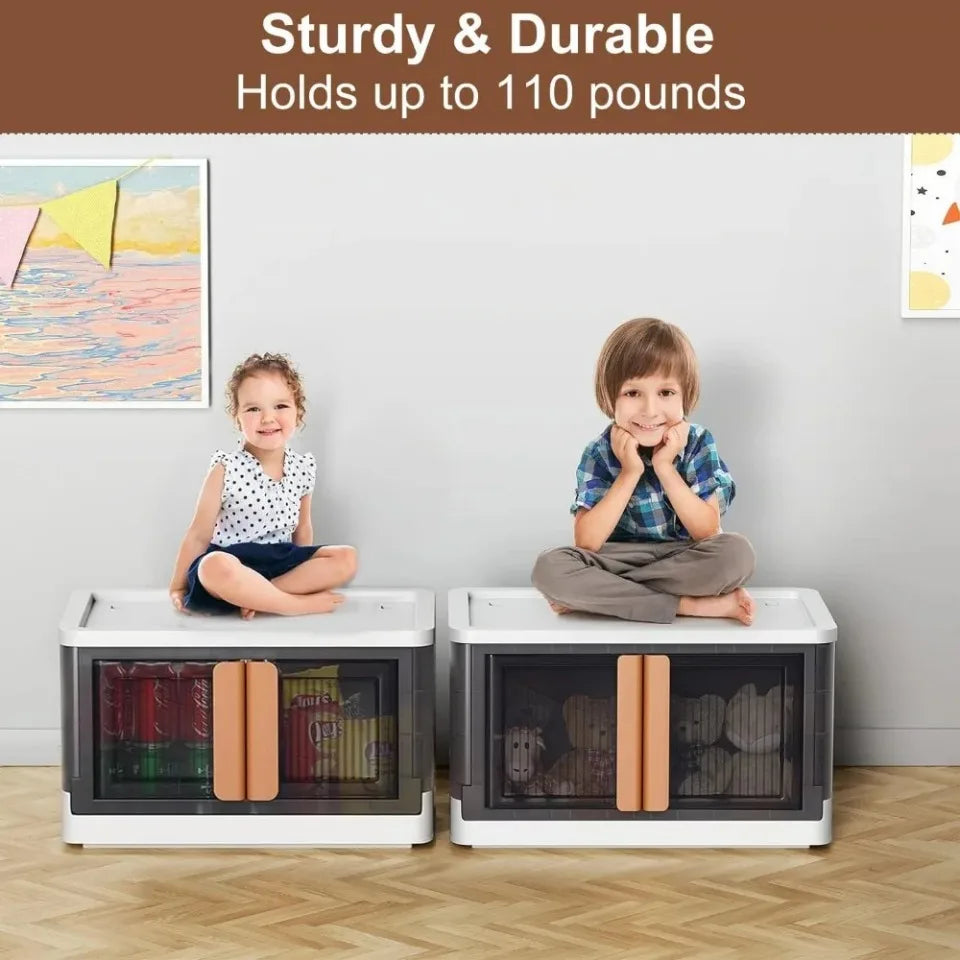 Folding Wardrobe Storage Cabinet Installation Free Movable Transparent Kids Clothing Organization Simple Foldable Closet Cabinet