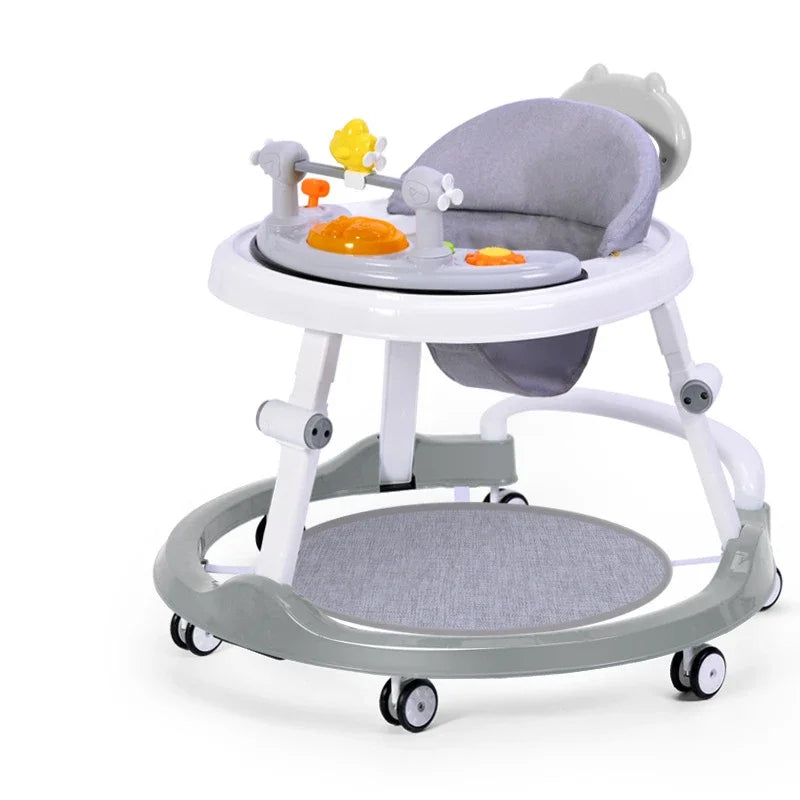 Multifunctional Baby Walker with Music-Anti O-shaped Legs & Anti-Fall Anti-Roll Design Suitable for Both Male and Female Infants