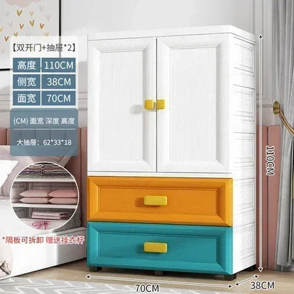Clothes Display Wardrobe Storage Cupboard Organizer Library Baby Wardrobes Chest Plastic Drawer Armarios Living Room Furniture