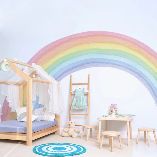 Dreamy Pastel Rainbow Wall Mural Sticker